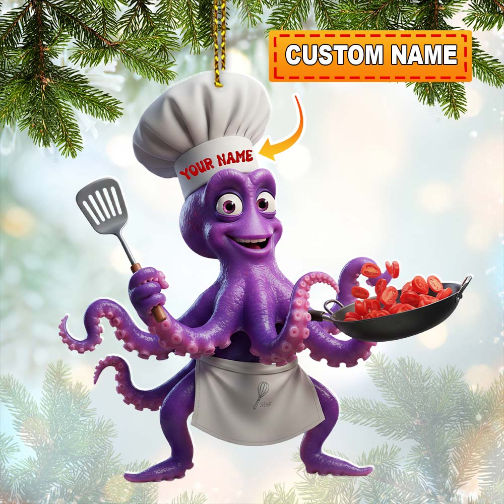 Blisscorners Chef, Home Decor, Christmas Ornament, Personalized Ornament2D Flat LM2111