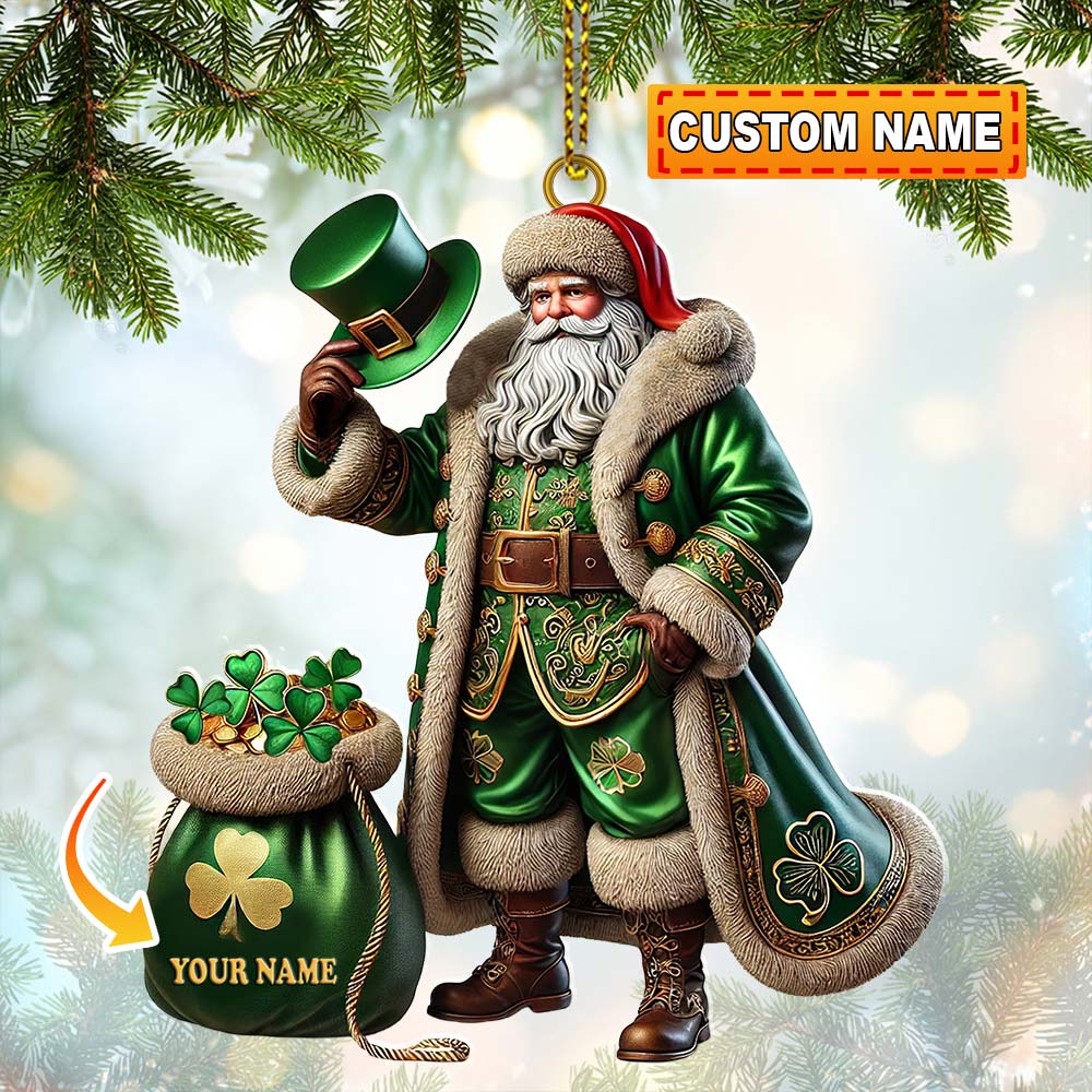 Blisscorners Custom Name Ireland Ornament, Ireland Lover Christmas Gift2D Flat LM2211