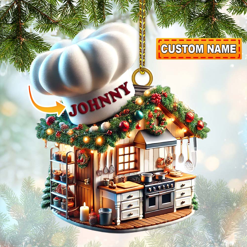 Blisscorners Baking House Ornament, Personalized Ornament2D Flat LM2211