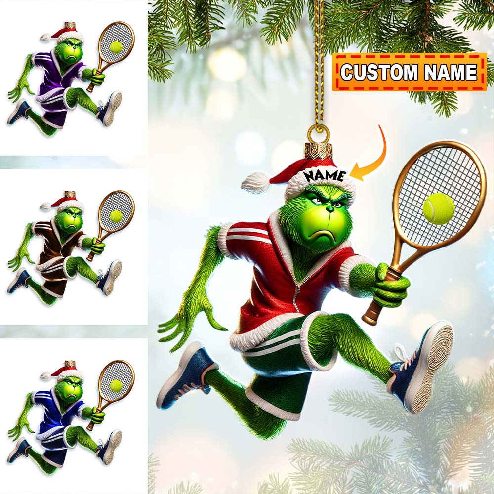 Blisscorners ELF Tennis Ornament, Personalized Ornament2D Flat LM2211