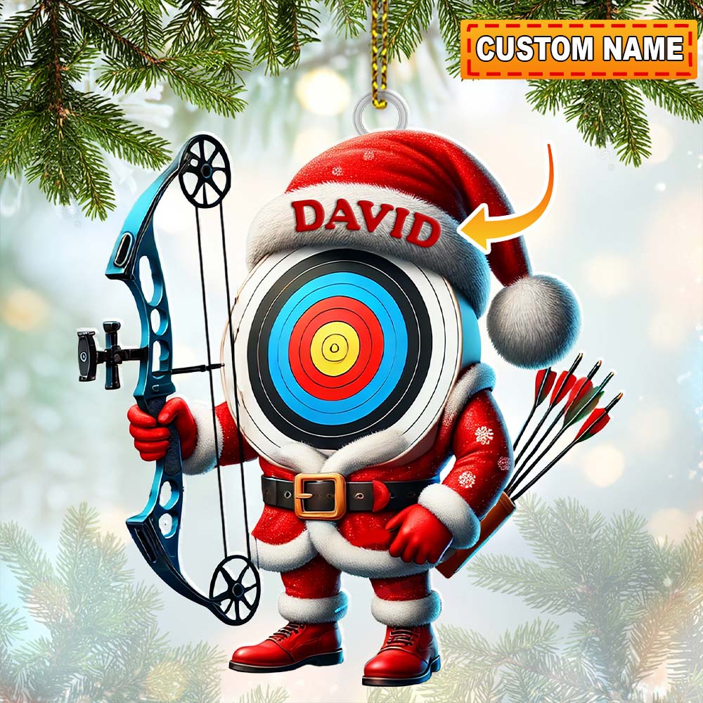 Blisscorners Custom Name Archery Ornament, Christmas Gift Decoration2D Flat LM2211