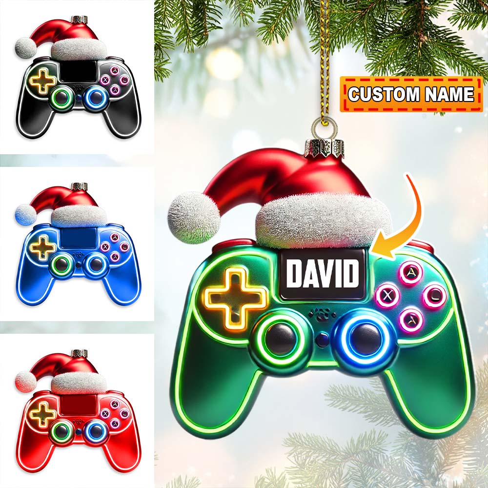 Blisscorners Christmas Gamer Ornament, Personalized Ornament2D Flat LM2211