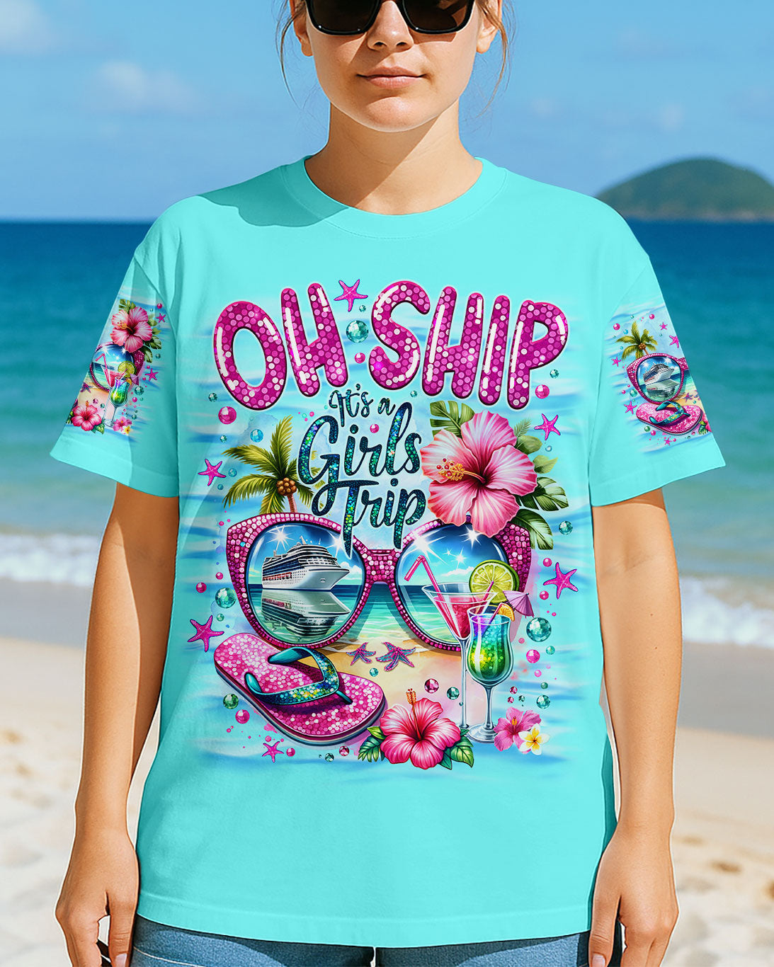 BLISSCORNERS OH SHIP IT'S A GIRLS TRIP CRUISE ALL OVER PRINT