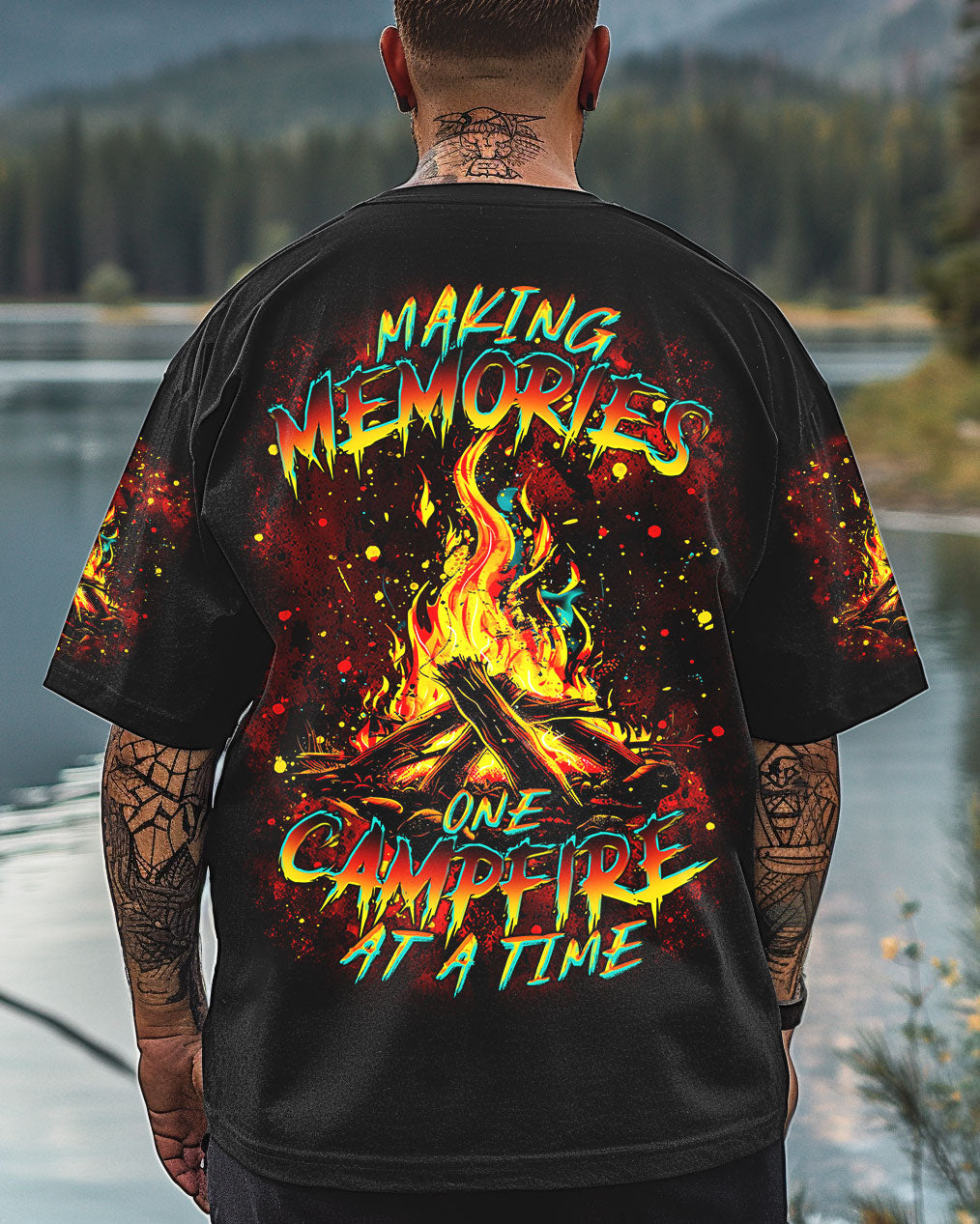 BLISSCORNERS MAKING MEMORIES ONE CAMPFIRE AT A TIME ALL OVER PRINT