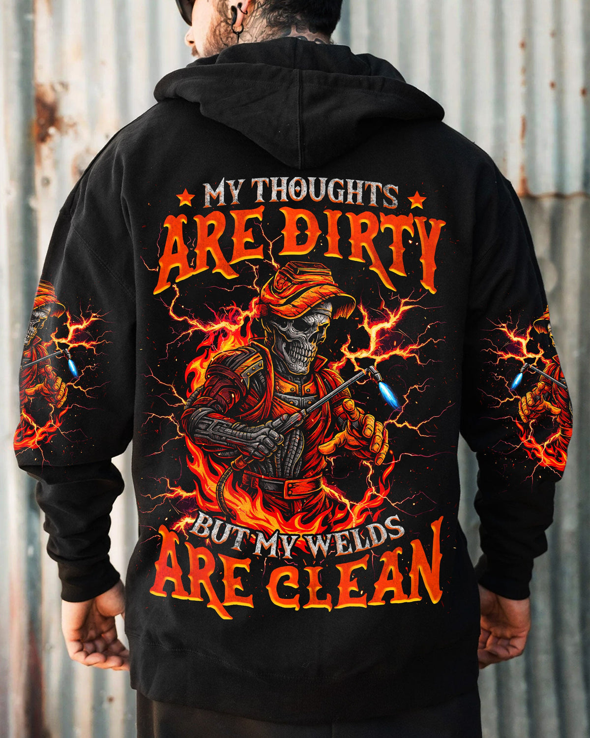 BLISSCORNERS I'M NOT ANTI-SOCIAL WELDER SKULL ALL OVER PRINT
