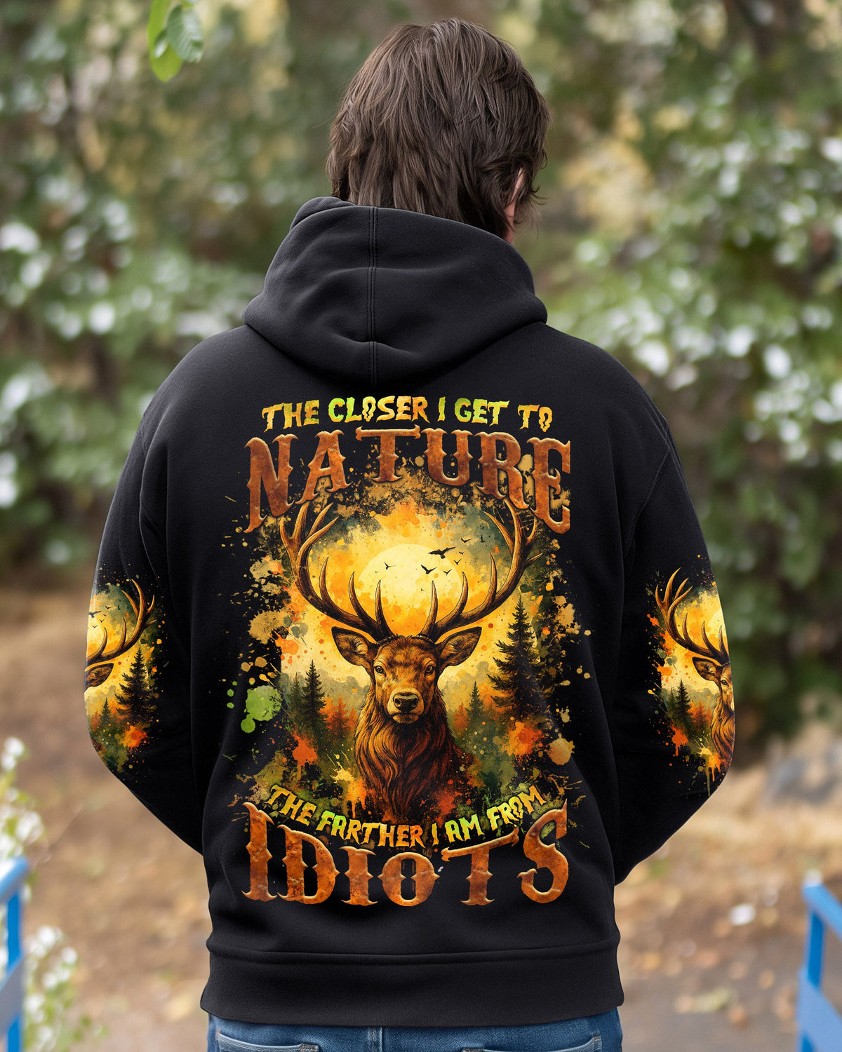 BLISSCORNERS THE CLOSER I GET TO NATURE DEER ALL OVER PRINT