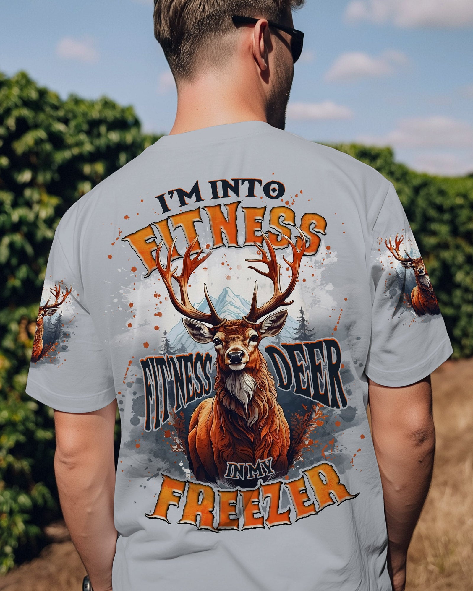 BLISSCORNERS I'M INTO FITNESS FIT'NESS DEER IN MY FREEZER ALL OVER PRINT