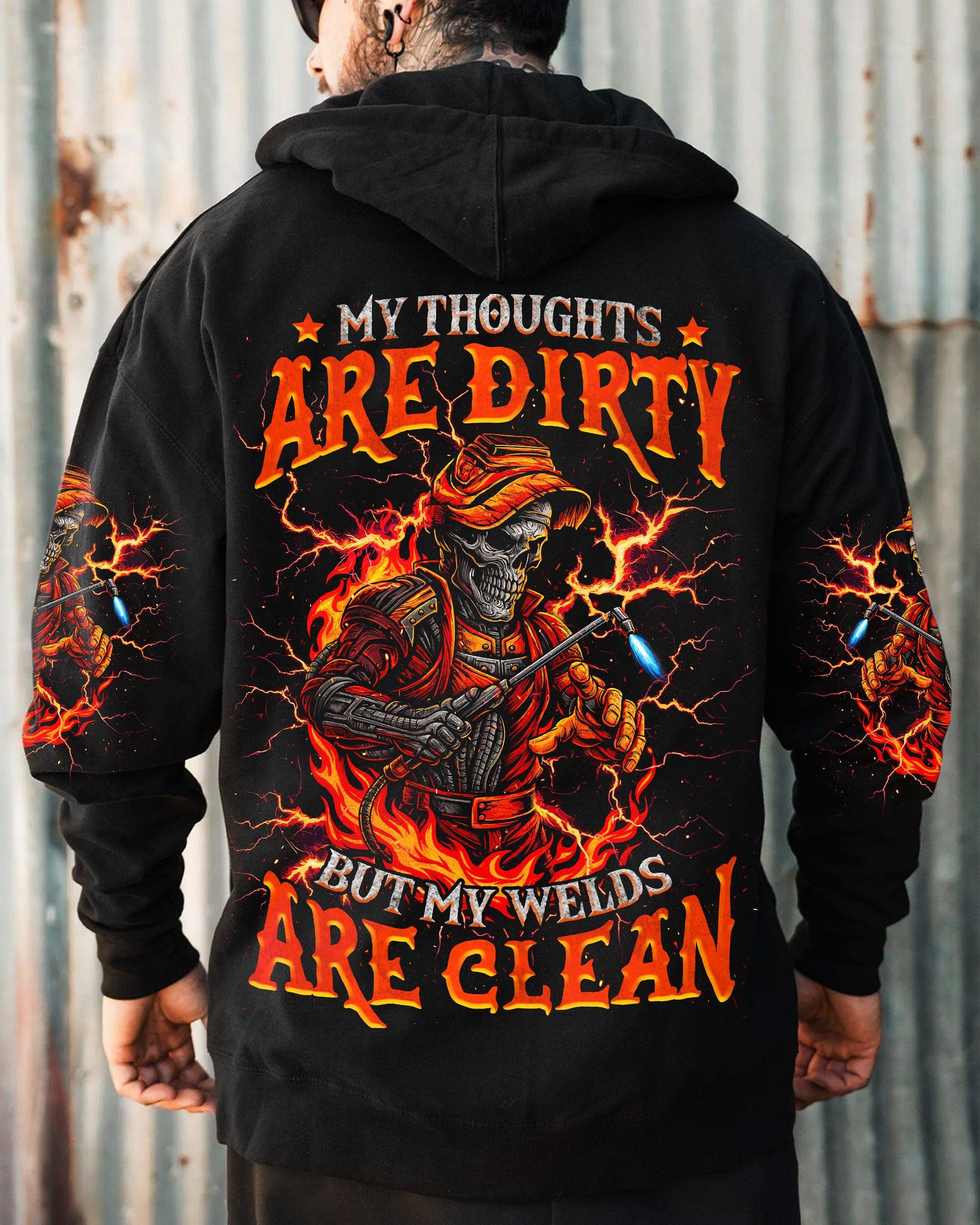 BLISSCORNERS I'M NOT ANTI-SOCIAL WELDER SKULL ALL OVER PRINT