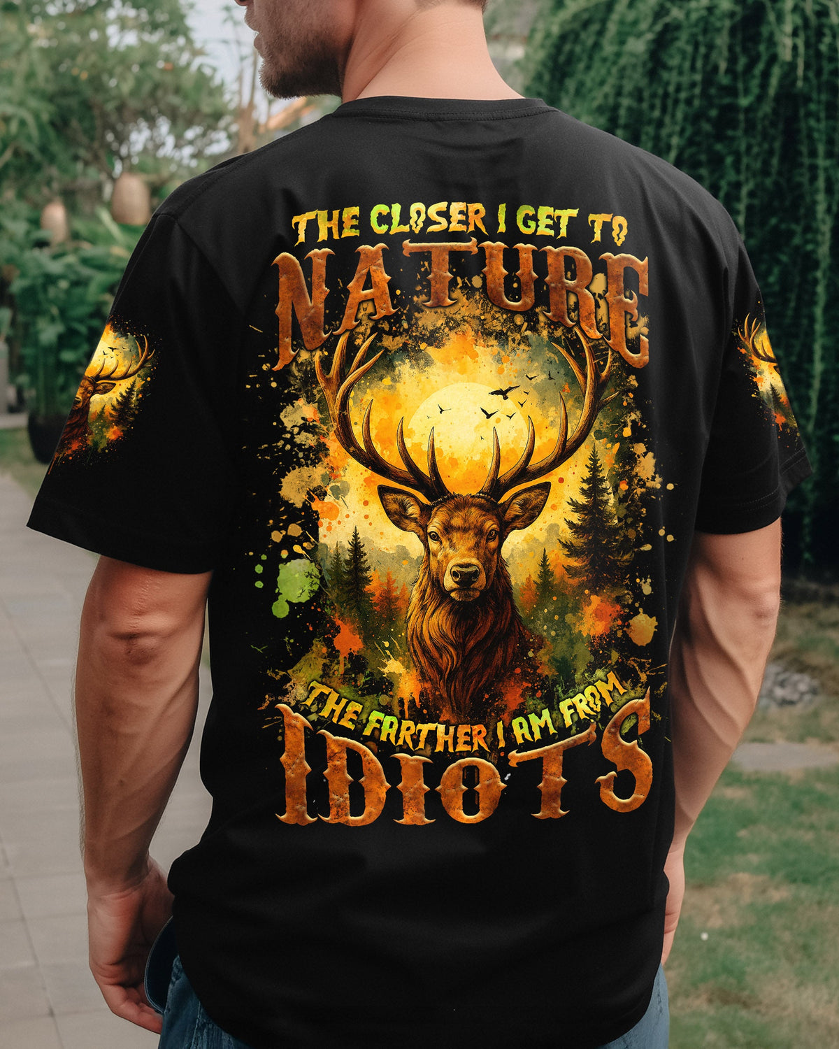 BLISSCORNERS THE CLOSER I GET TO NATURE DEER ALL OVER PRINT