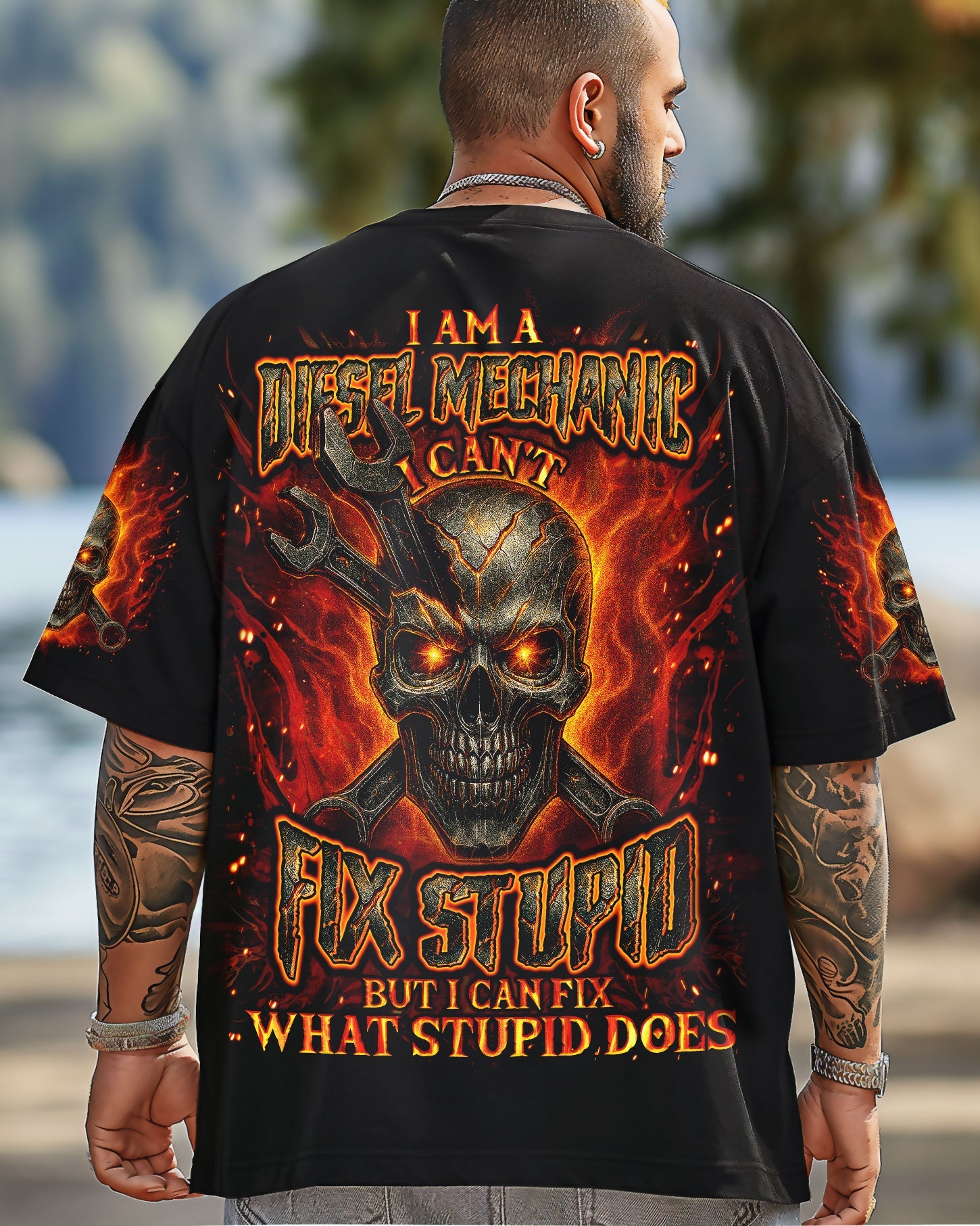 BLISSCORNERS I WAS BORN TO BE A TRUCKER ALL OVER PRINT