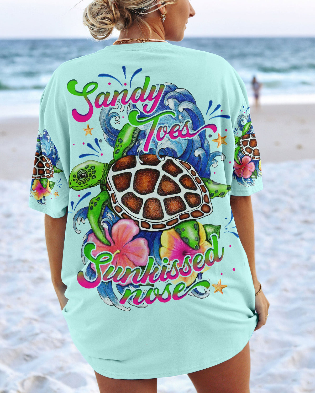 BLISSCORNERS SANDY TOES SUNKISSED NOSE TURTLE ALL OVER PRINT