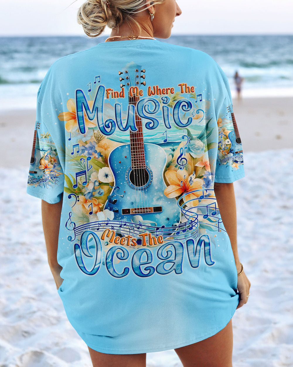 BLISSCORNERS FIND ME WHERE THE MUSIC MEETS THE OCEAN ALL OVER PRINT