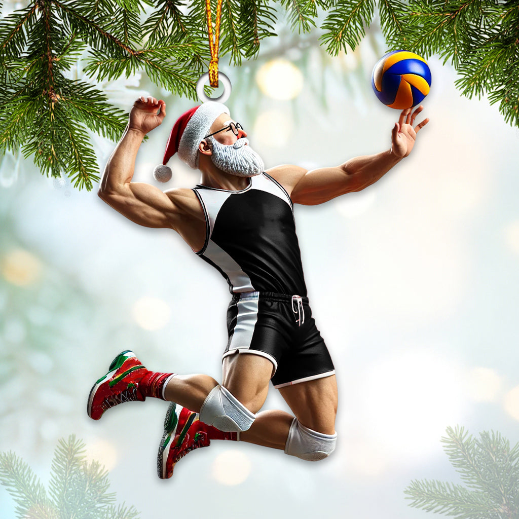 Blisscorners Custom Name Volleyball Santa Ornament, Volleyball Lover Christmas Gift2D Flat LM2211