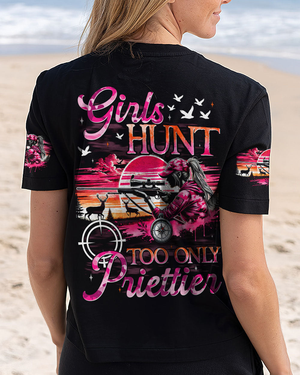 BLISSCORNERS GIRLS HUNT TOO ONLY PRETTIER ALL OVER PRINT