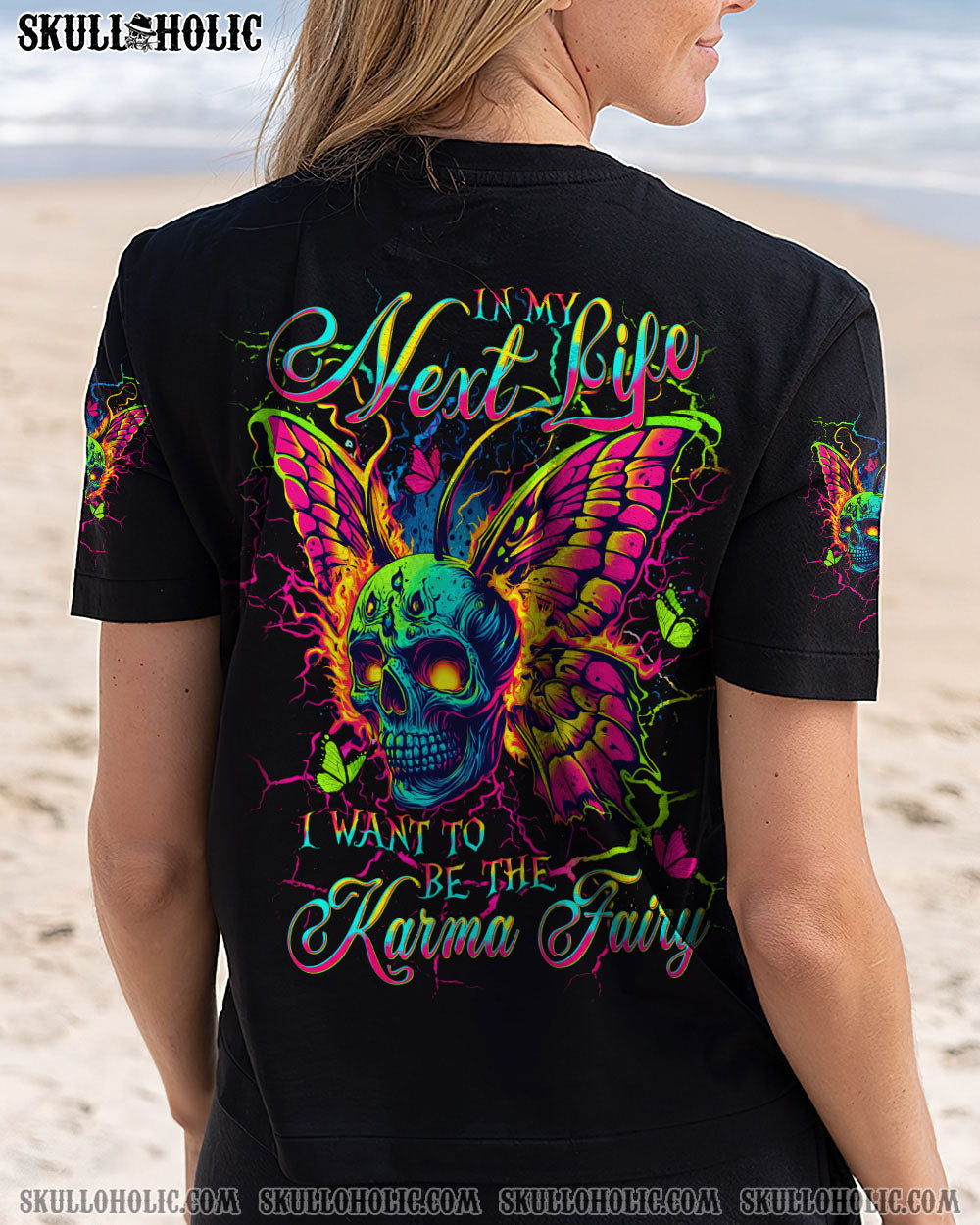 BLISSCORNERS KARMA FAIRY SKULL BUTTERFLY ALL OVER PRINT