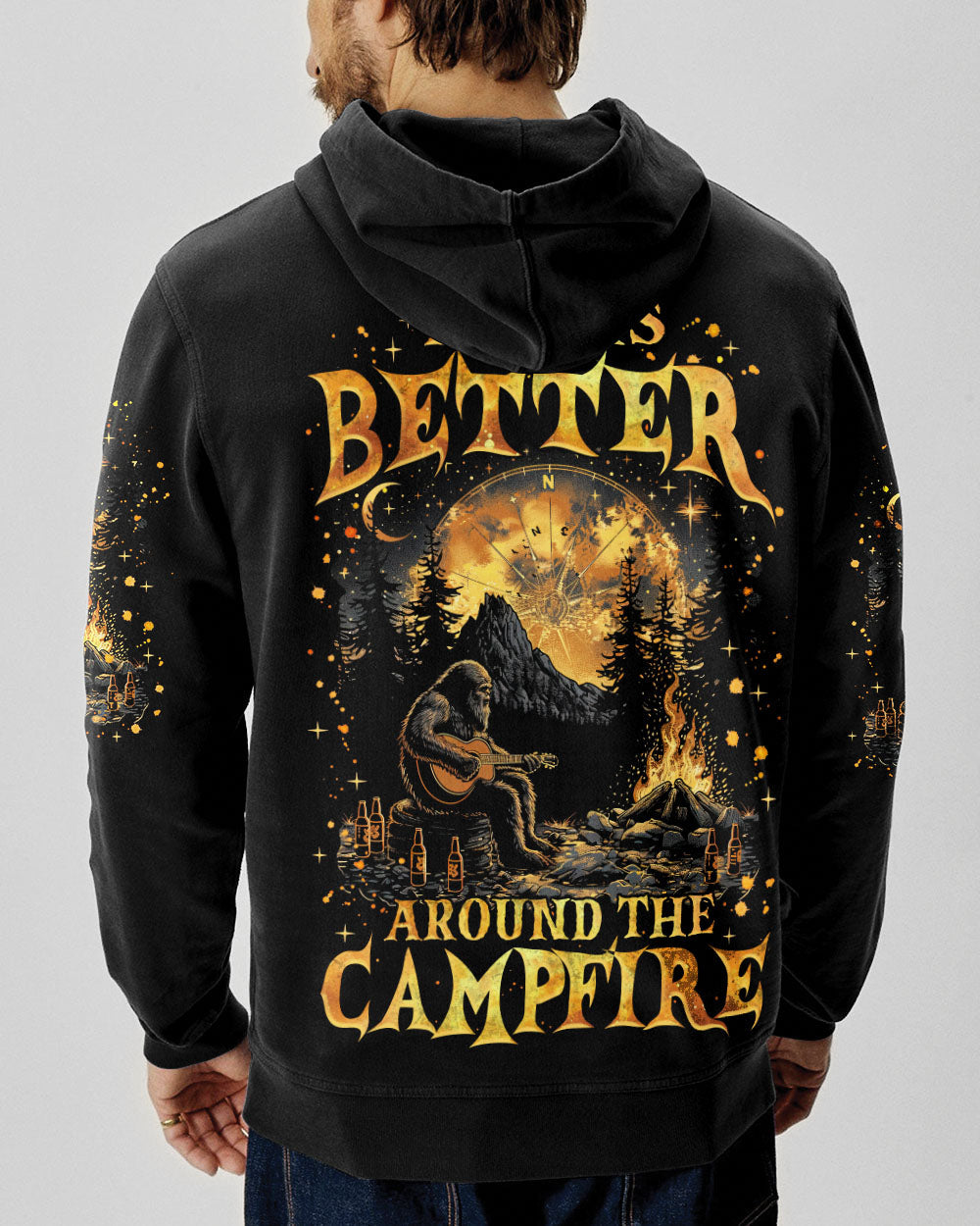 BLISSCORNERS LIFE IS BETTER AROUND THE CAMPFIRE BIGFOOT ALL OVER PRINT