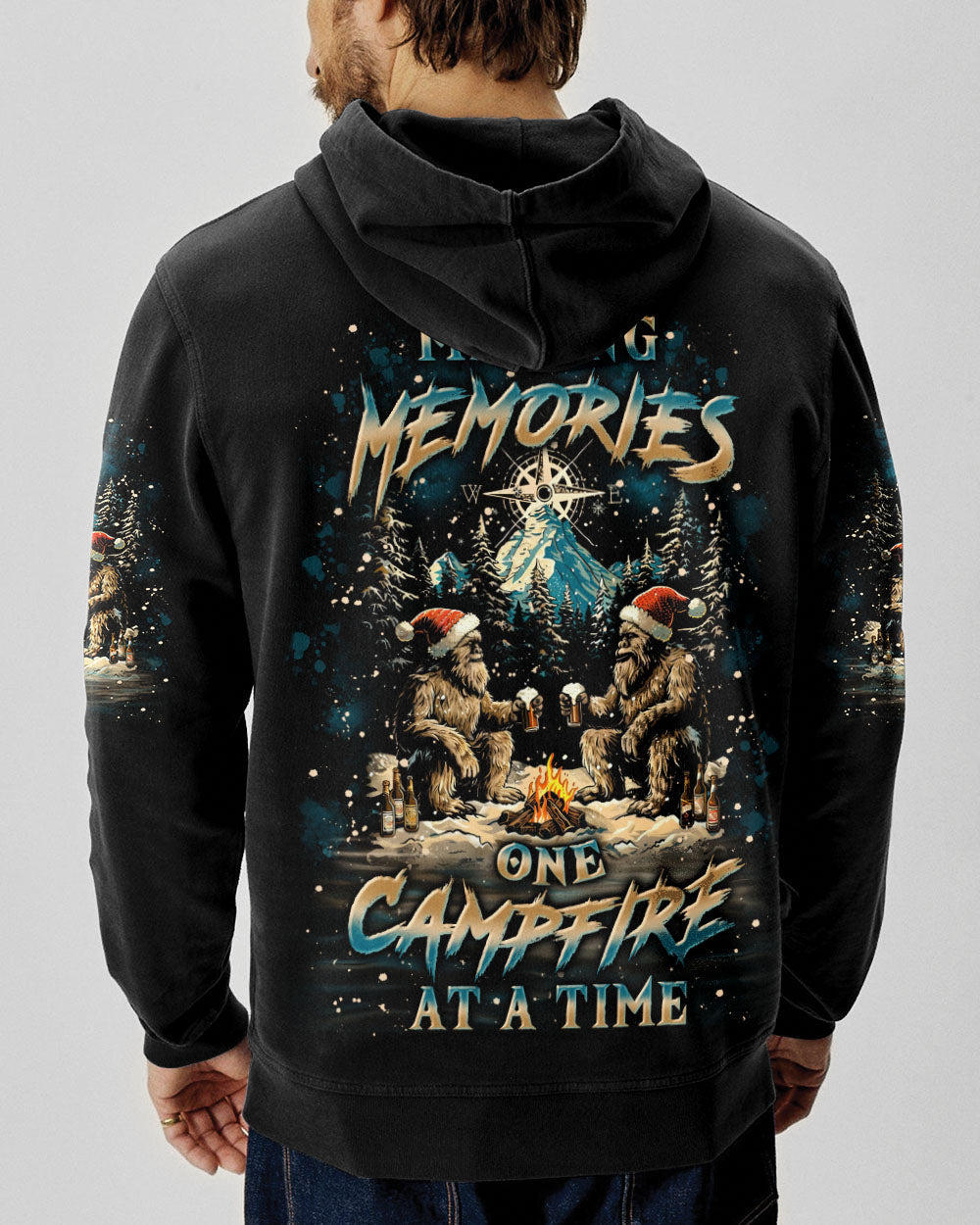 BLISSCORNERS MAKING MEMORIES ONE CAMPFIRE BIGFOOT CHRISTMAS ALL OVER PRINT