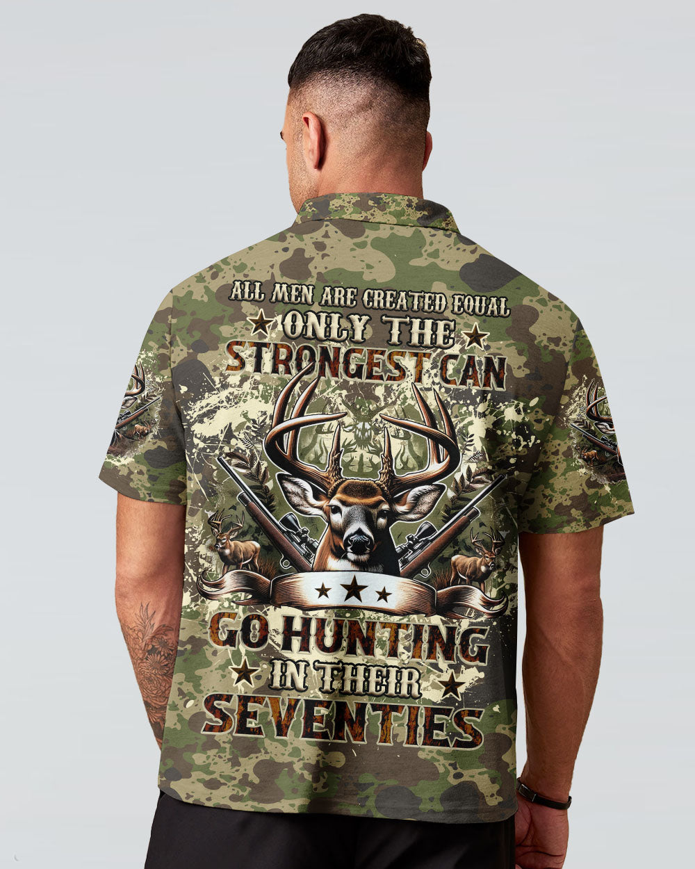 BLISSCORNERS GO HUNTING IN THEIR SEVENTIES DEER ALL OVER PRINT