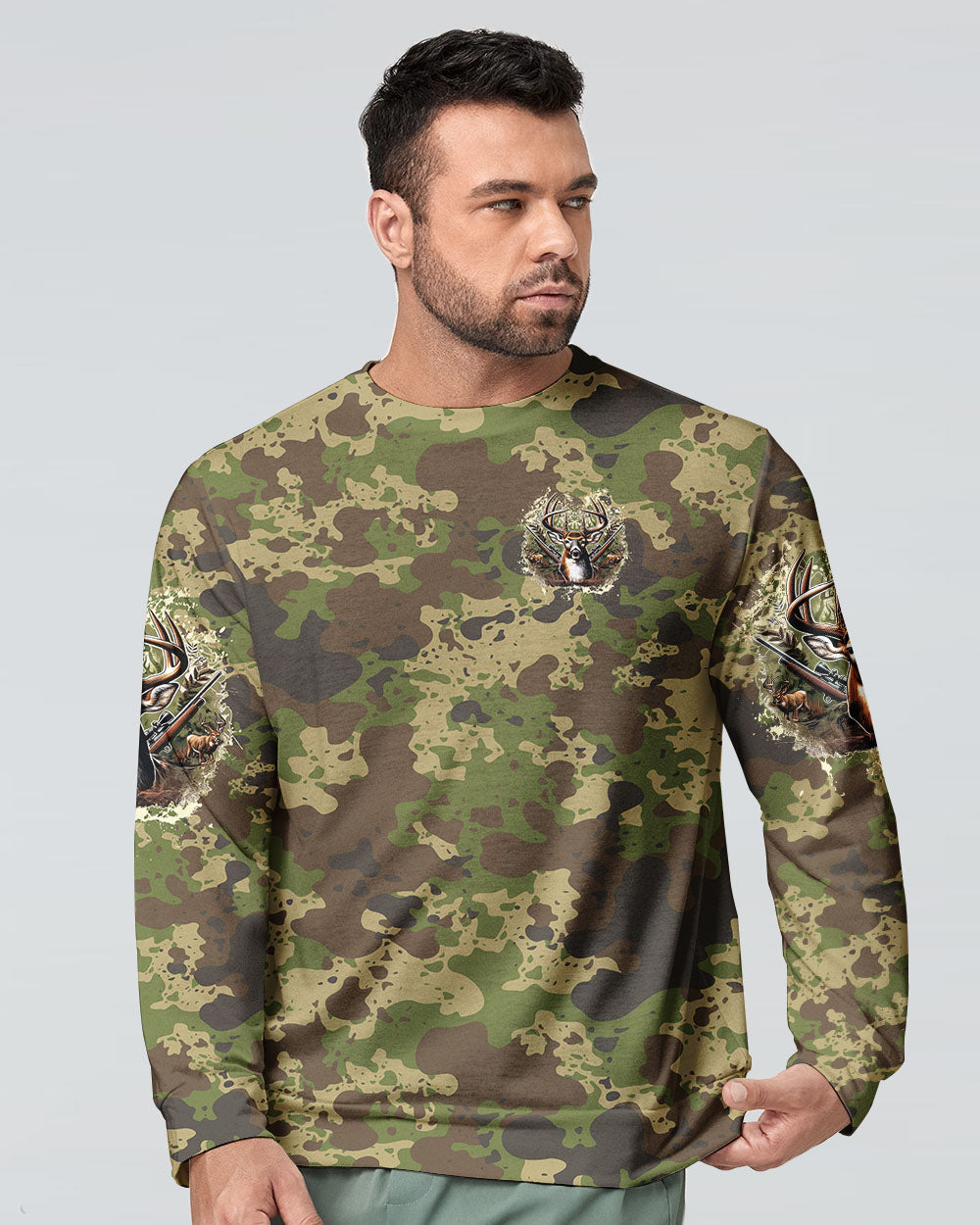 BLISSCORNERS GO HUNTING IN THEIR SEVENTIES DEER ALL OVER PRINT