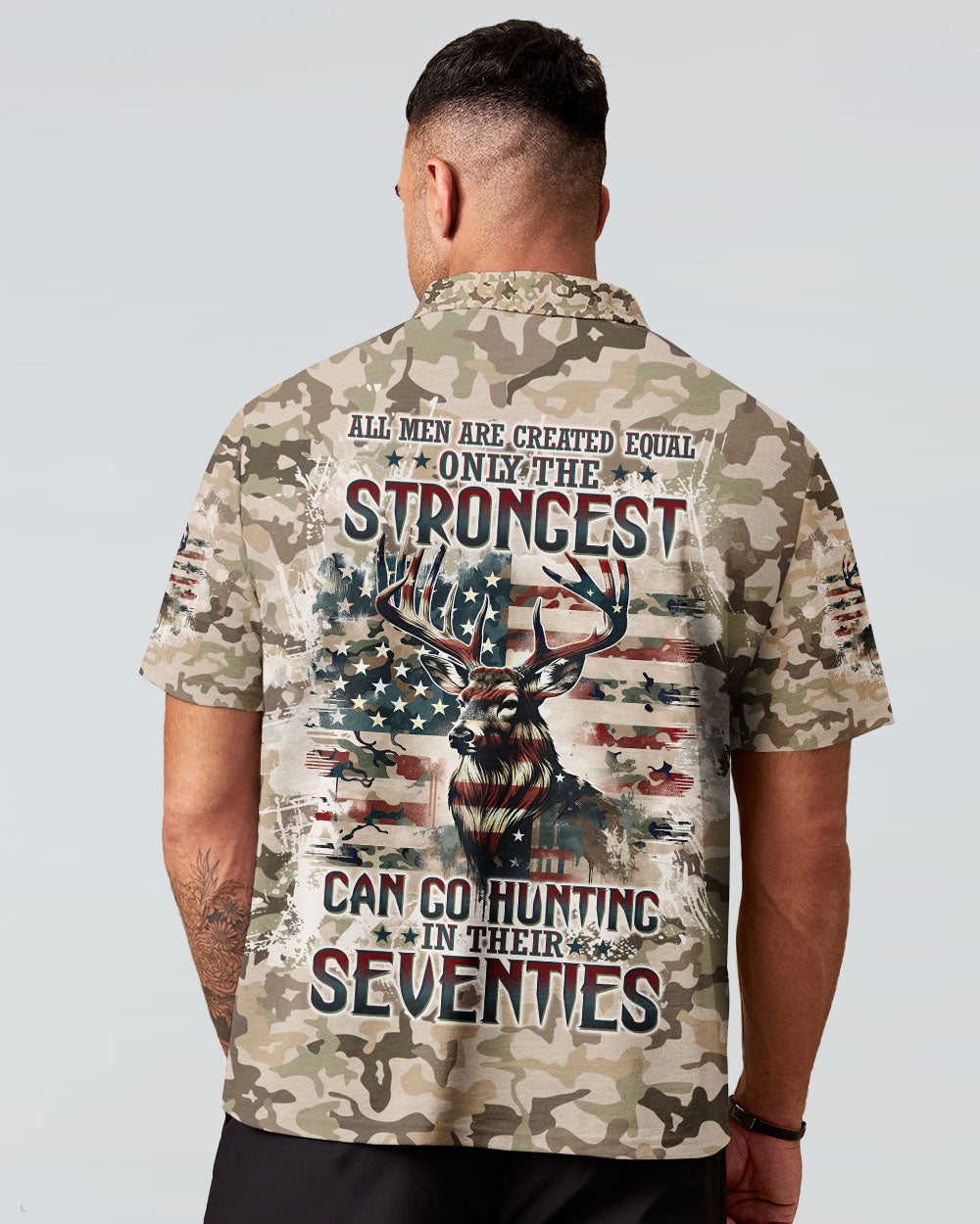 BLISSCORNERS GO HUNTING IN THEIR SEVENTIES DEER ALL OVER PRINT