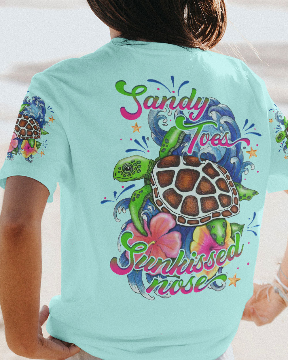 BLISSCORNERS SANDY TOES SUNKISSED NOSE TURTLE ALL OVER PRINT