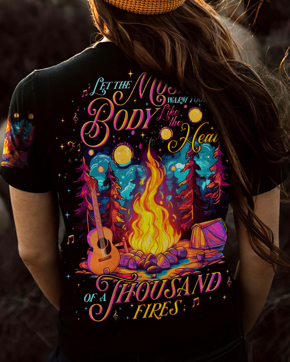 BLISSCORNERS LET THE MUSIC WARM YOUR BODY ALL OVER PRINT