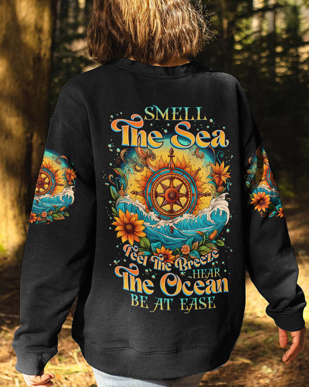 BLISSCORNERS SMELL THE SEA FEEL THE BREEZE ALL OVER PRINT