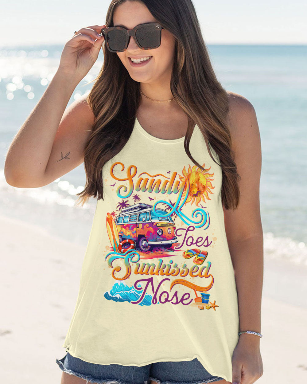BLISSCORNERS SANDY TOES SUNKISSED NOSE ALL OVER PRINT
