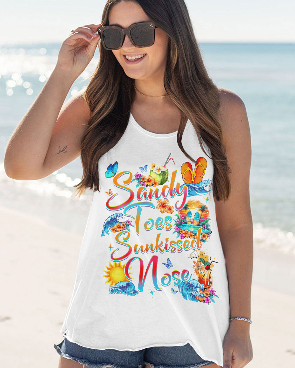 BLISSCORNERS SANDY TOES SUNKISSED NOSE ALL OVER PRINT
