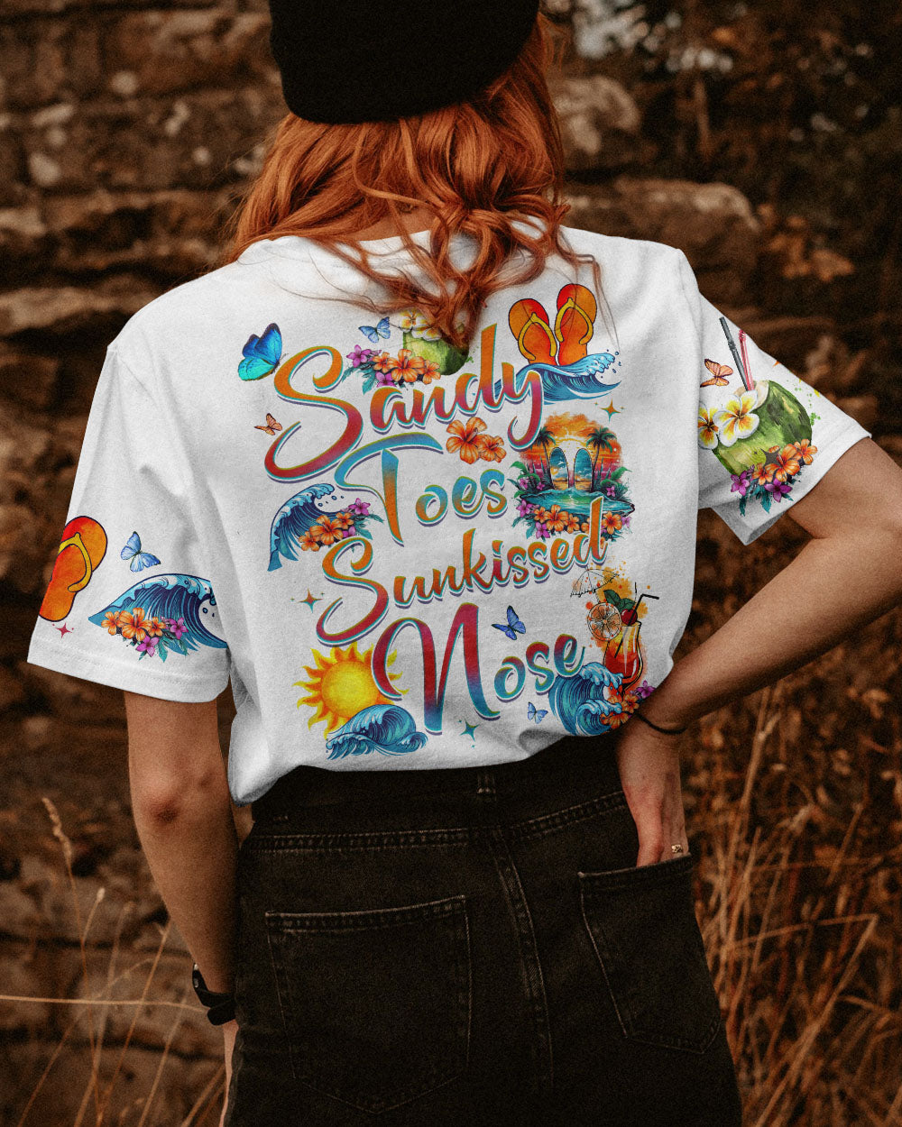 BLISSCORNERS SANDY TOES SUNKISSED NOSE ALL OVER PRINT