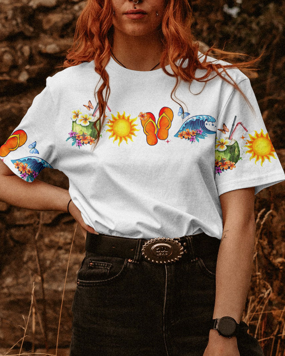 BLISSCORNERS SANDY TOES SUNKISSED NOSE ALL OVER PRINT