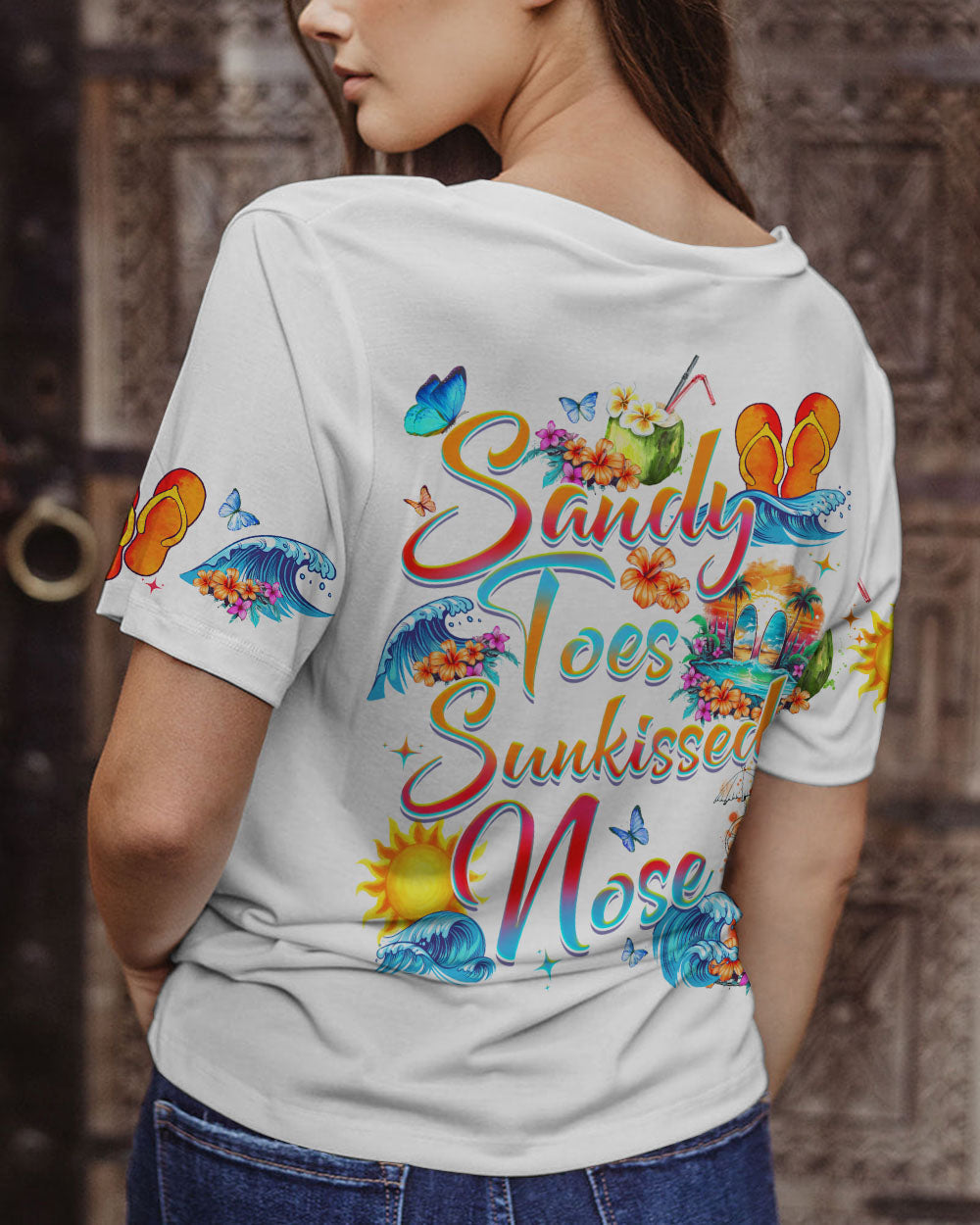 BLISSCORNERS SANDY TOES SUNKISSED NOSE ALL OVER PRINT