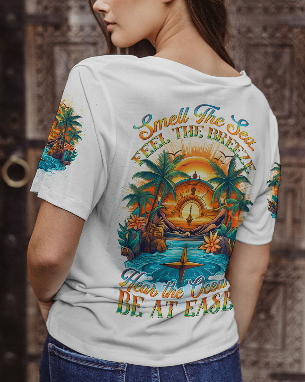 BLISSCORNERS SMELL THE SEA FEEL THE BREEZE ALL OVER PRINT