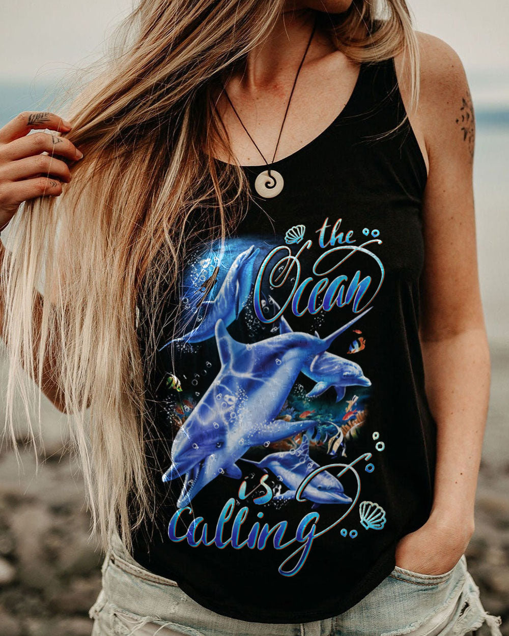 BLISSCORNERS THE OCEAN IS CALLING ALL OVER PRINT