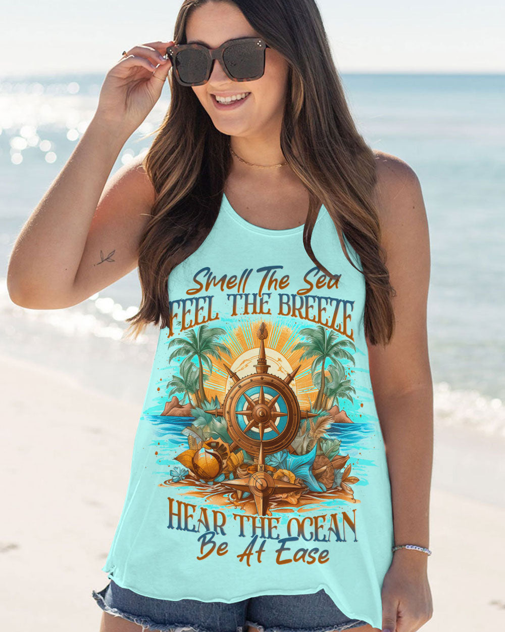 BLISSCORNERS SMELL THE SEA FEEL THE BREEZE ALL OVER PRINT