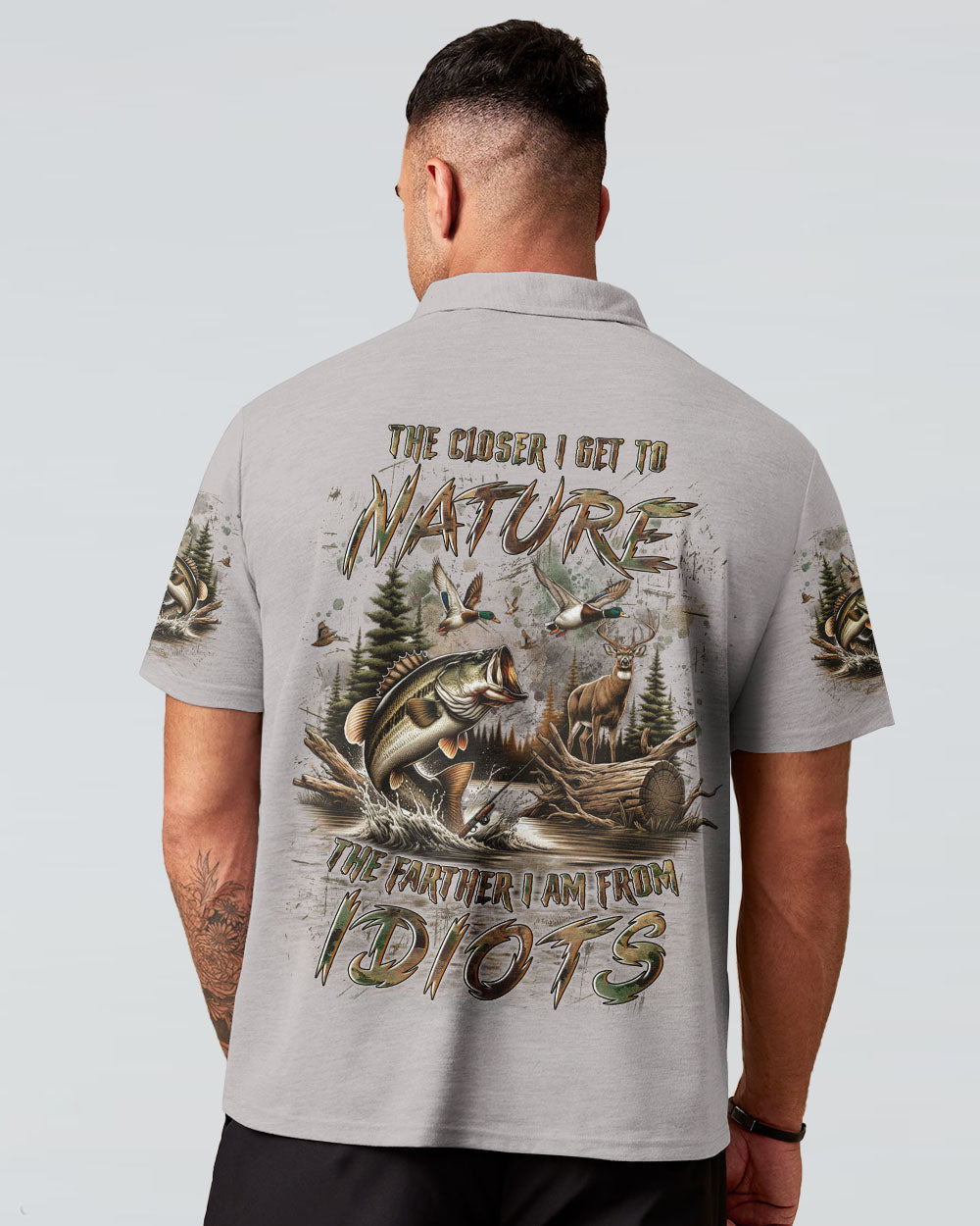 BLISSCORNERS THE CLOSER I GET TO NATURE HUNTING FISHING ALL OVER PRINT