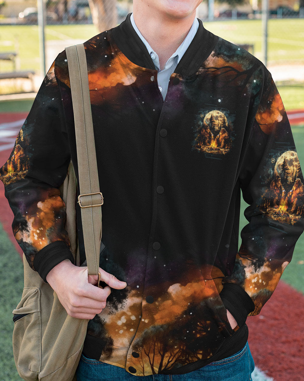 BLISSCORNERS MAKING MEMORIES ONE CAMPFIRE AT A TIME BIGFOOT BOMBER JACKET