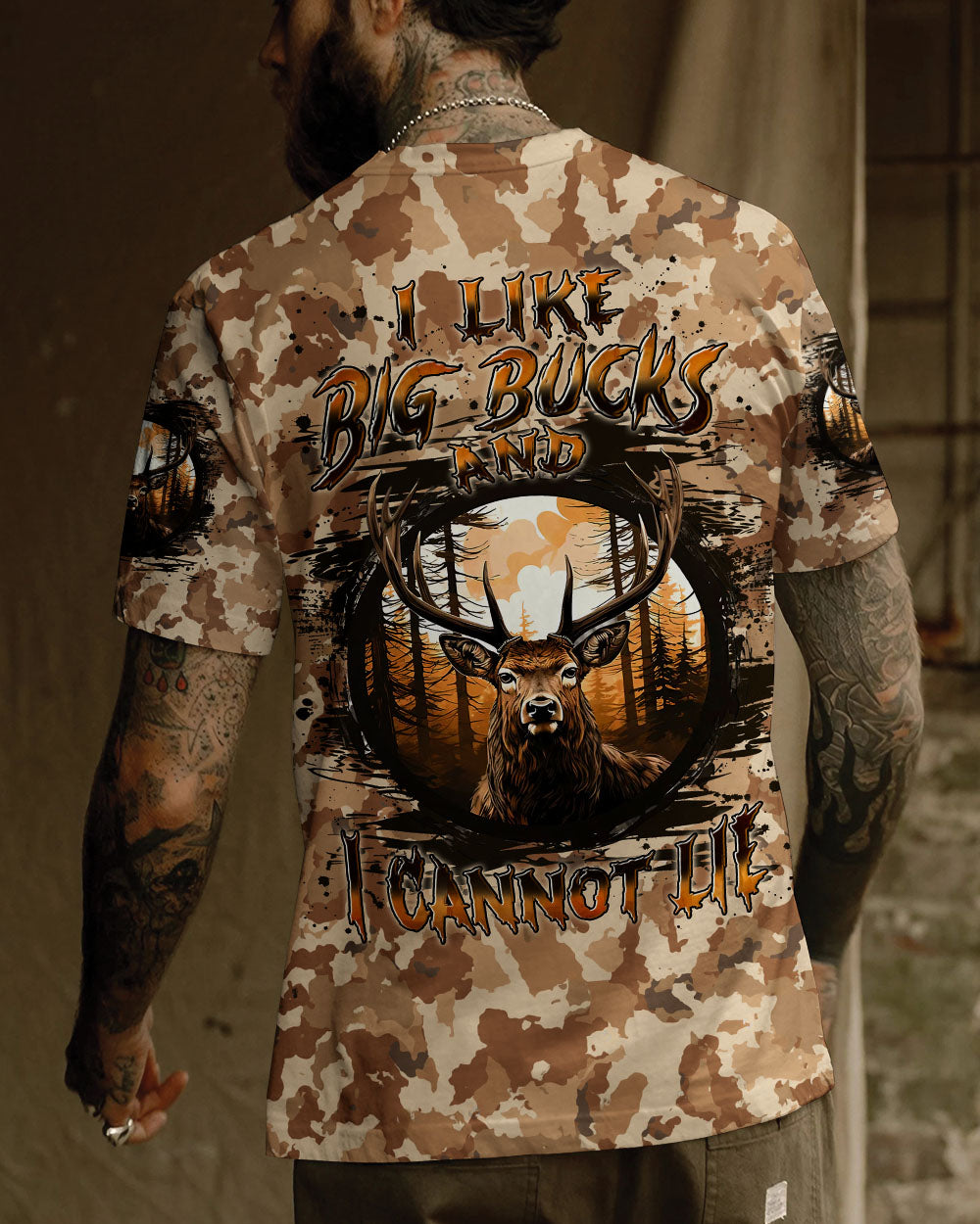 BLISSCORNERS I LIKE BIG BUCKS DEER HUNTING ALL OVER PRINT