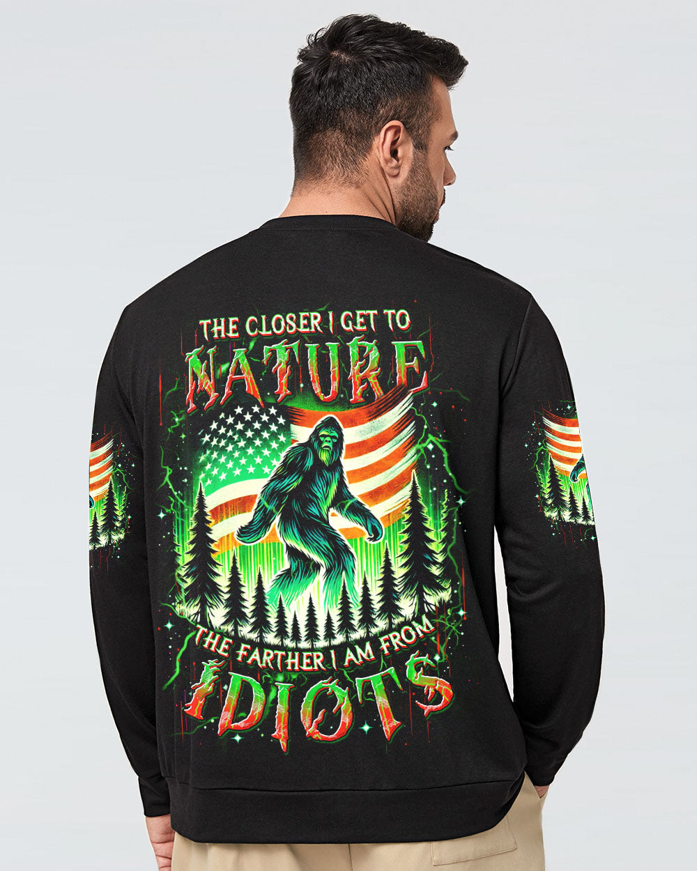 BLISSCORNERS (HOT DEAL) THE CLOSER I GET TO NATURE BIGFOOTALL OVER PRINT