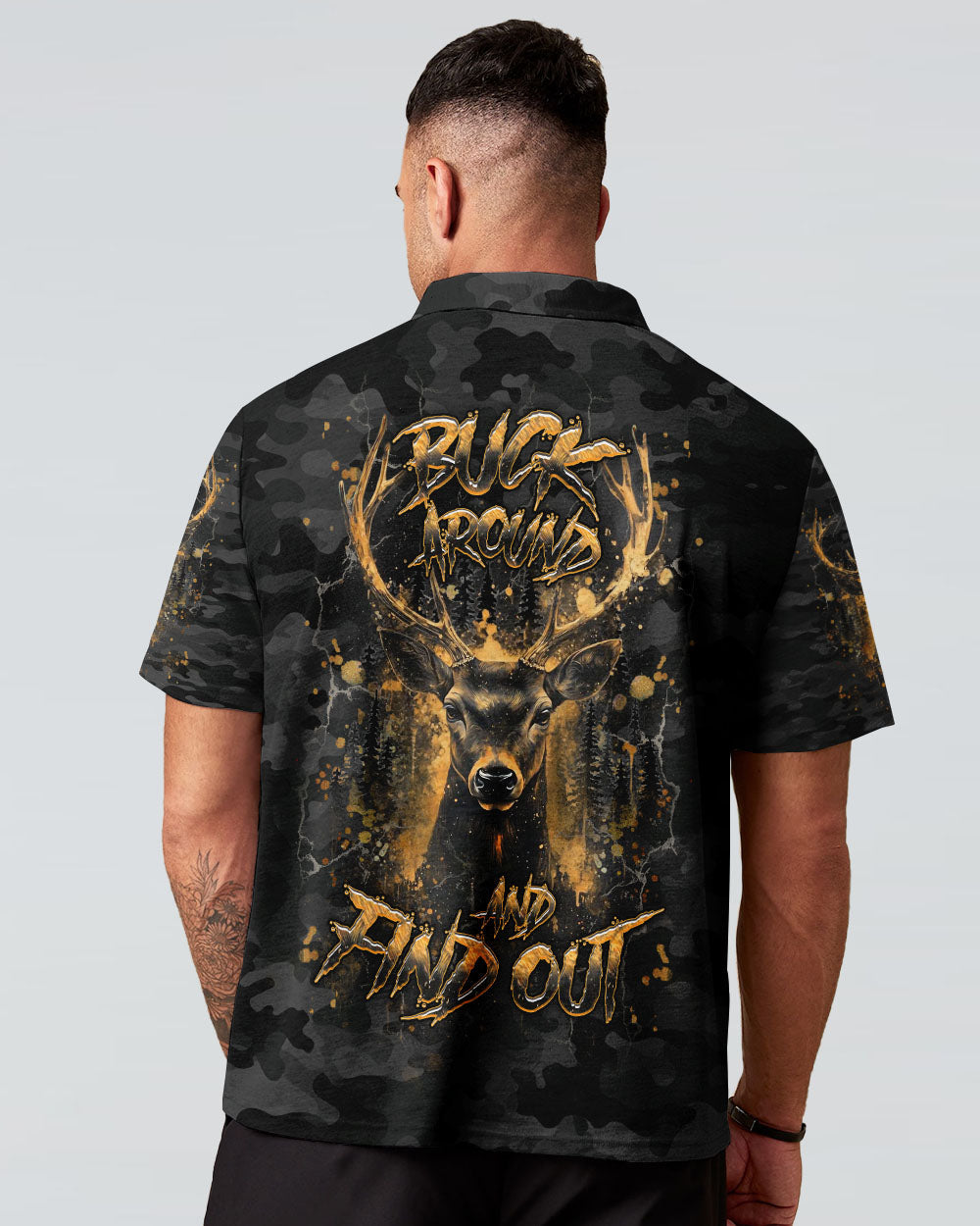 BLISSCORNERS (HOT DEAL) BUCK AROUND AND FIND OUT DEER HUNTING ALL OVER PRINT