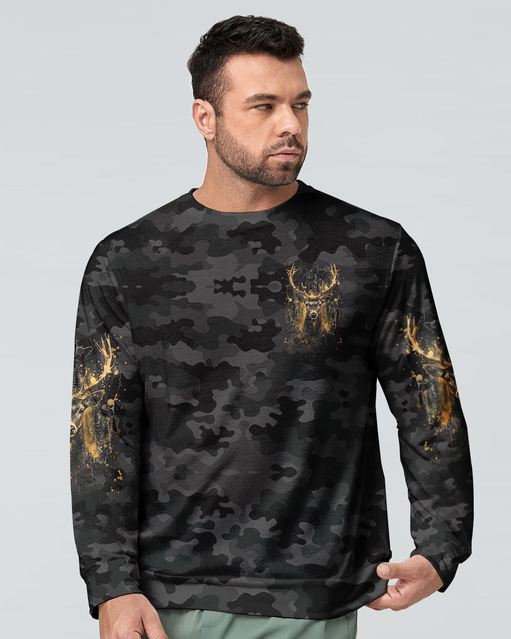 BLISSCORNERS (HOT DEAL) BUCK AROUND AND FIND OUT DEER HUNTING ALL OVER PRINT