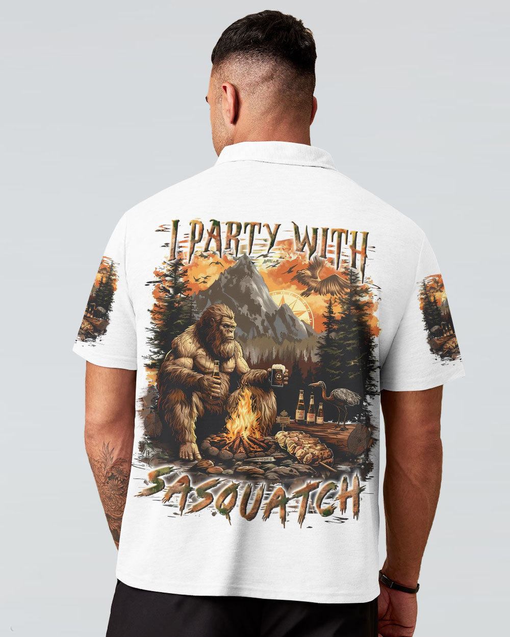 BLISSCORNERS (HOT DEAL) I PARTY WITH SASQUATCH BIGFOOT ALL OVER PRINT