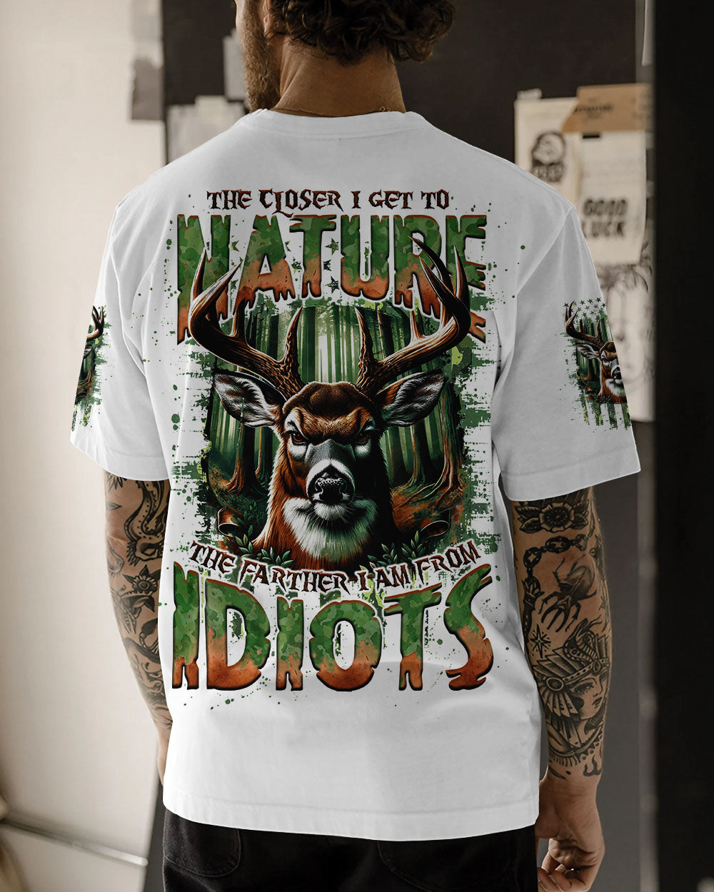 BLISSCORNERS THE CLOSER I GET TO NATURE HUNTING ALL OVER PRINT