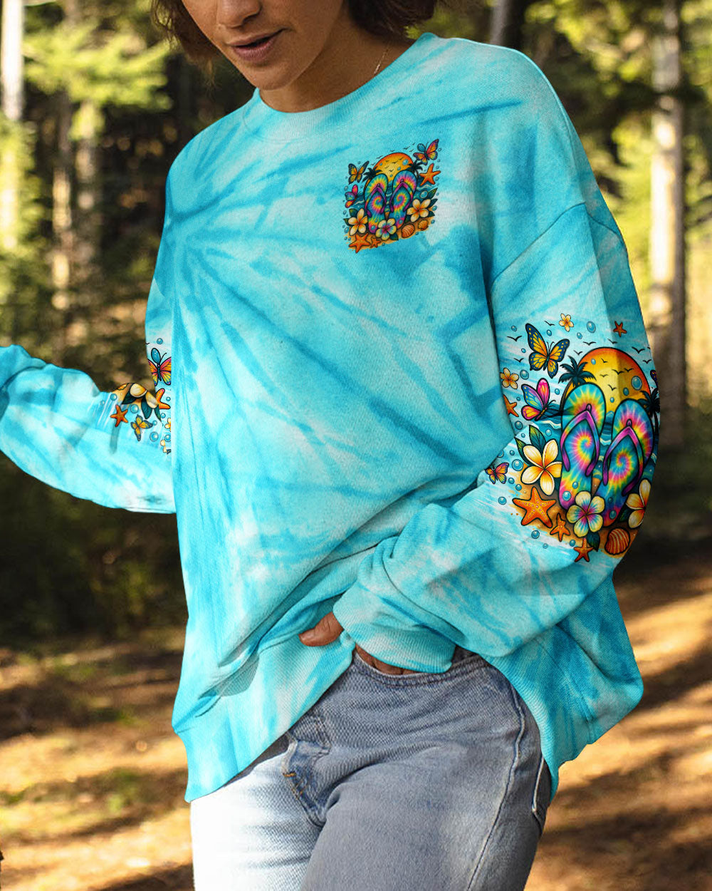 BLISSCORNERS LIFE IS BETTER IN FLIP-FLOPS AND SANDY TOES ALL OVER PRINT