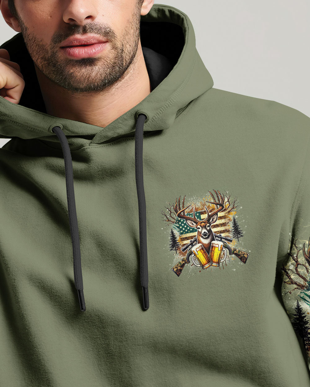 BLISSCORNERS WE SHOOT DEER AND THEN DRINK BEER ALL OVER PRINT