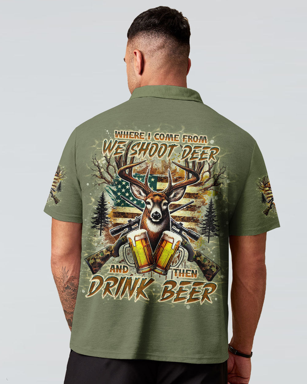 BLISSCORNERS WE SHOOT DEER AND THEN DRINK BEER ALL OVER PRINT
