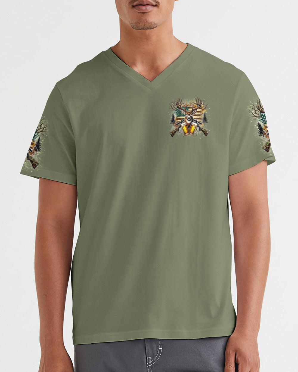 BLISSCORNERS WE SHOOT DEER AND THEN DRINK BEER ALL OVER PRINT