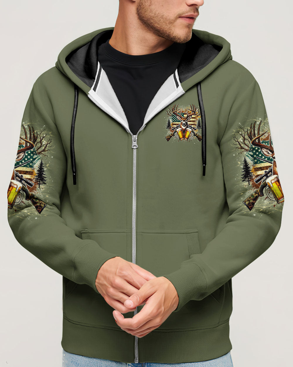 BLISSCORNERS WE SHOOT DEER AND THEN DRINK BEER ALL OVER PRINT