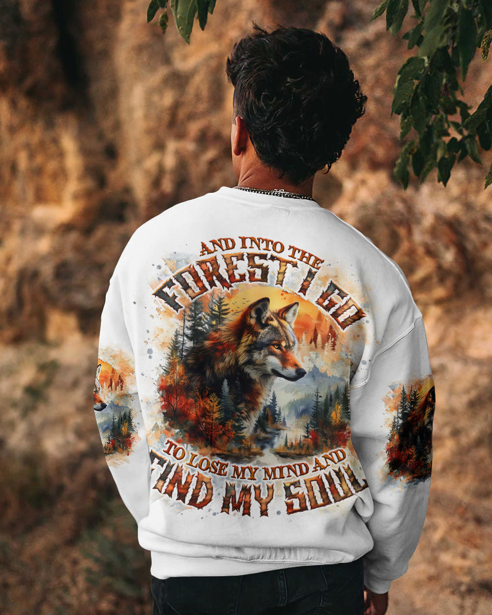 BLISSCORNERS AND INTO THE FOREST I GO WOLF ALL OVER PRINT