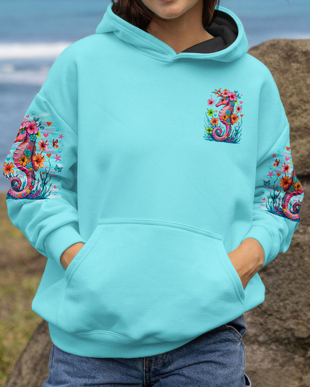 BLISSCORNERS SALTY BUT SWEET SEAHORSE ALL OVER PRINT